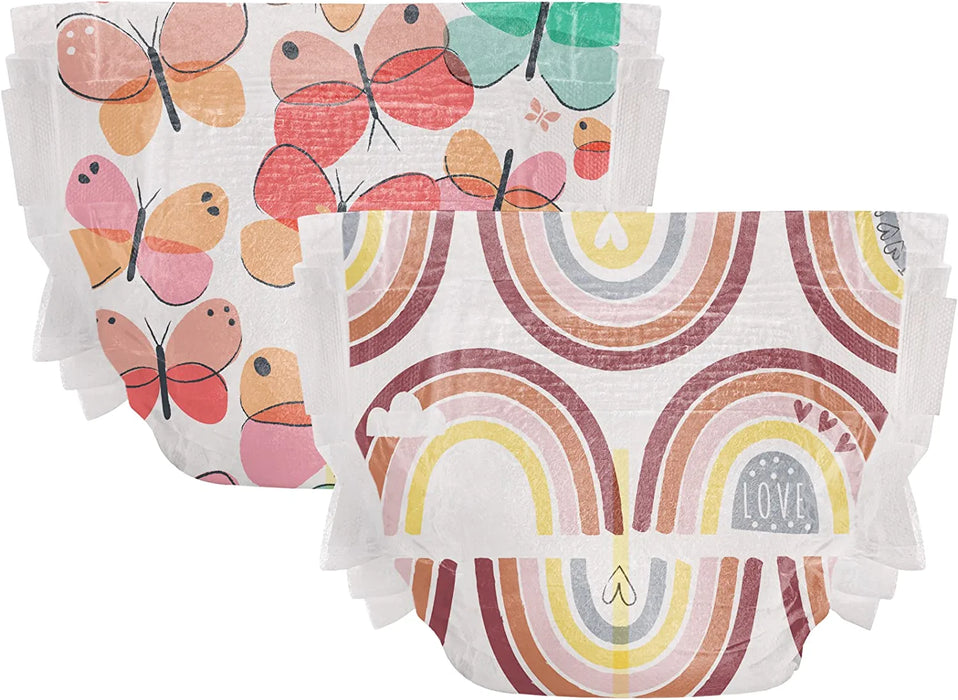 Honest Company Club Box Diapers, Size 5, 50 Count, Wingin It + Painted Feathers