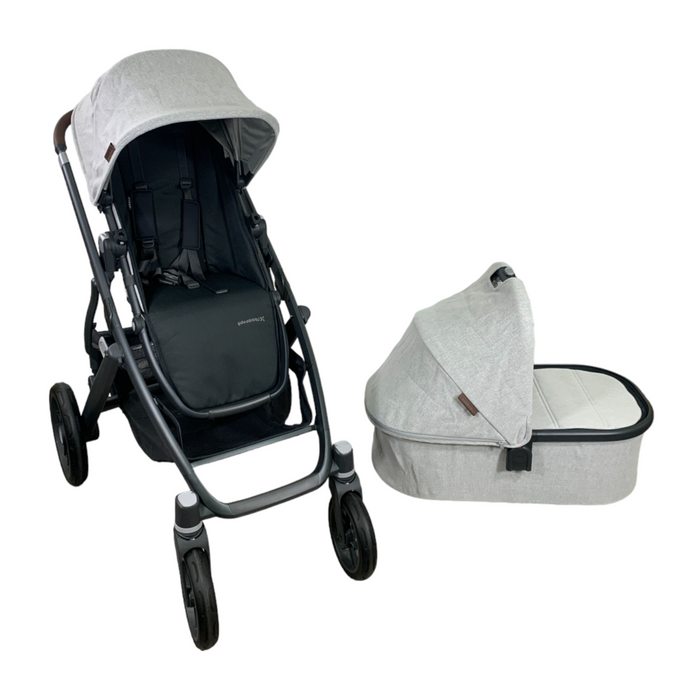 UPPAbaby VISTA V2 Stroller, 2022, Anthony (White & Grey Chenille)