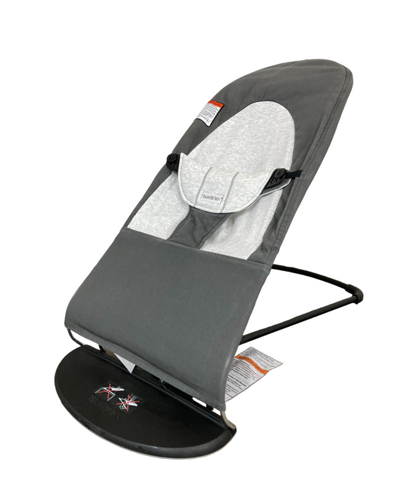 BabyBjorn Bouncer Balance, Dark Grey/Grey, Black Frame