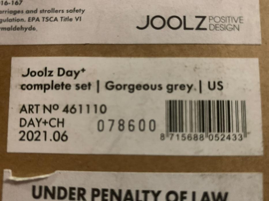 Joolz Day+ Stroller, 2021, Gorgeous Grey