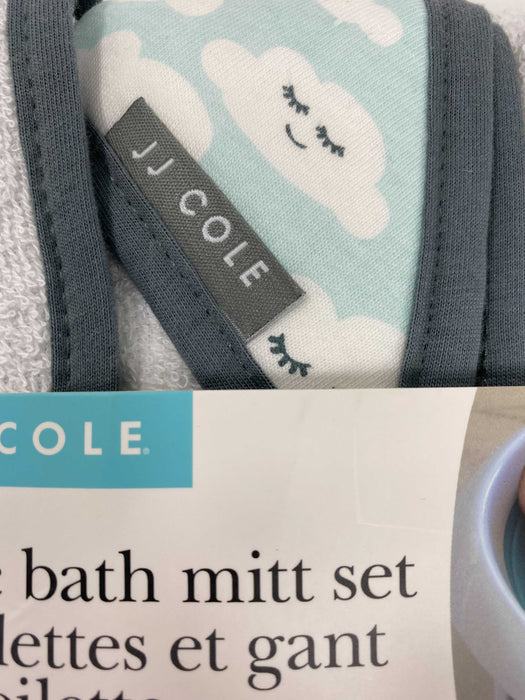 JJ Cole Washcloth And Bath Mitt Set, Cloudy Smiles