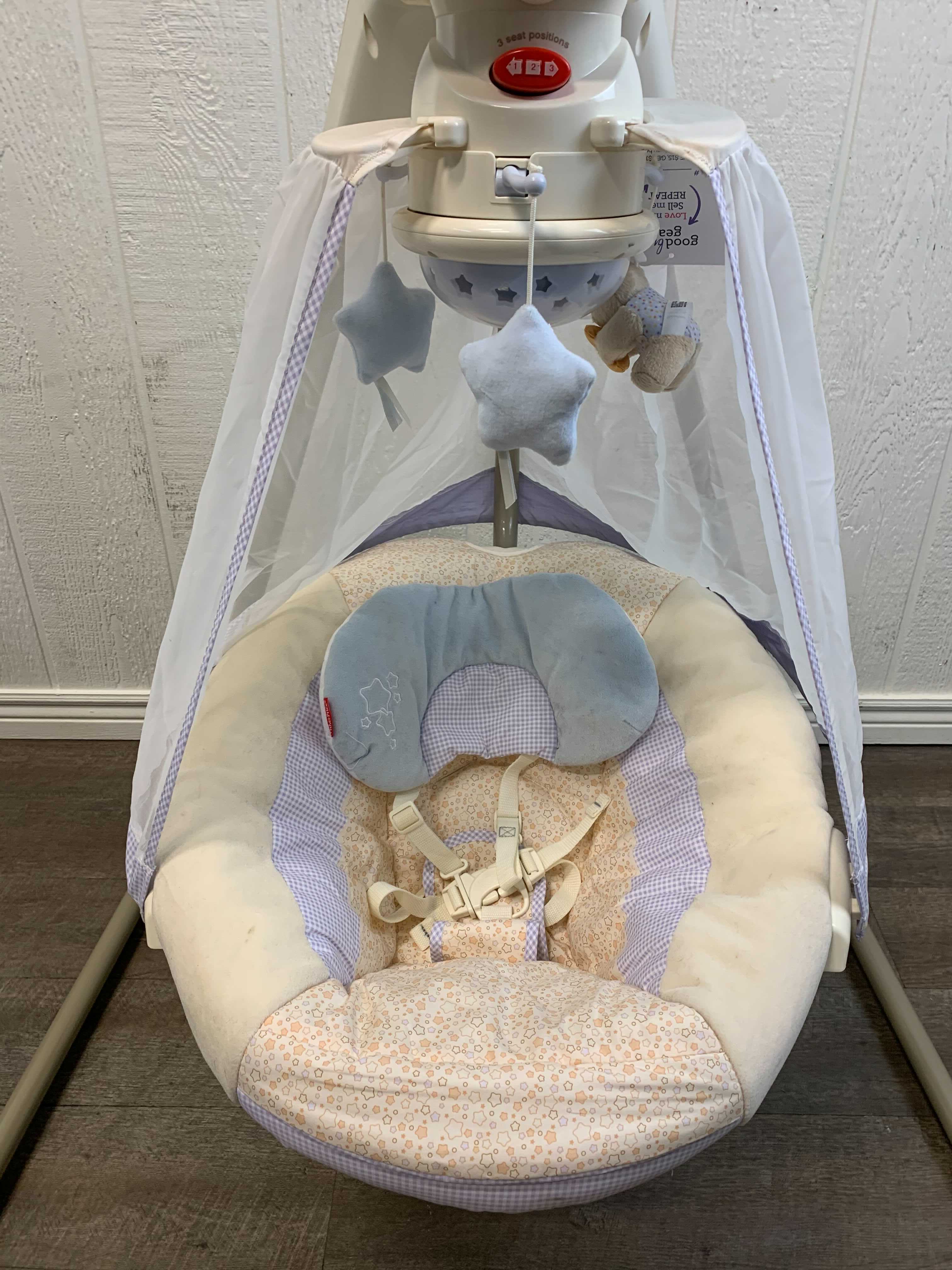 Fisher price cradle store n swing starlight