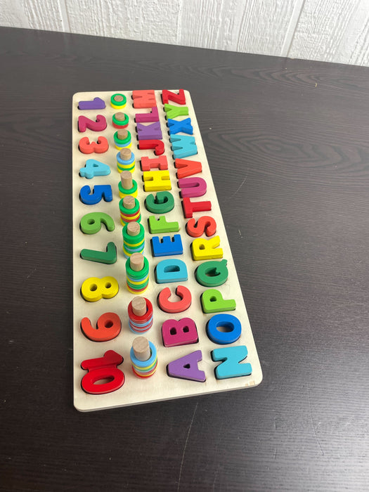 Wooden Alphabet Puzzle, With Numbers