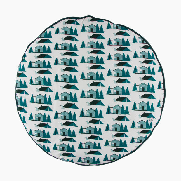 Kickee Pants Fluffle Padded Playmat, Natural Cabins and Tents