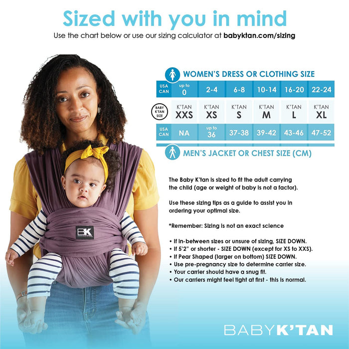 Baby K'tan Baby Carrier, Medium, Original, Black