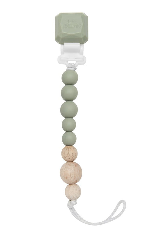 Shop LouLou Lollipop Pacifier Clip, Silver Sage at GoodBuy Gear