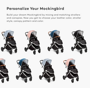 Shop Mockingbird Extendable Canopy with Sunshade, Sky, Watercolor Drops at GoodBuy Gear