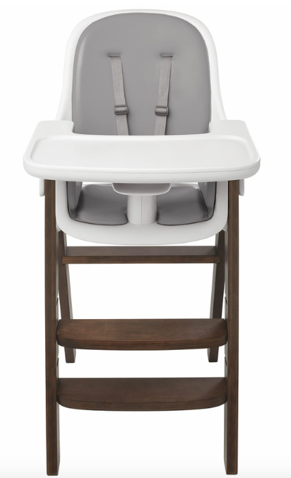 OXO Tot Sprout High Chair With Tray Cover, Grey/Walnut