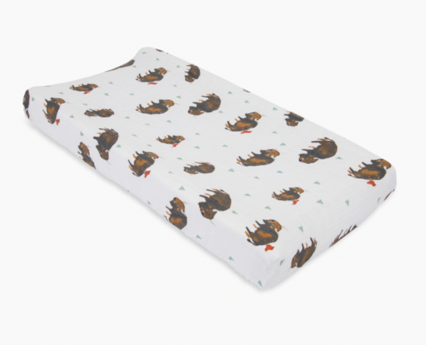 Little Unicorn Cotton Muslin Changing Pad Cover, Bison