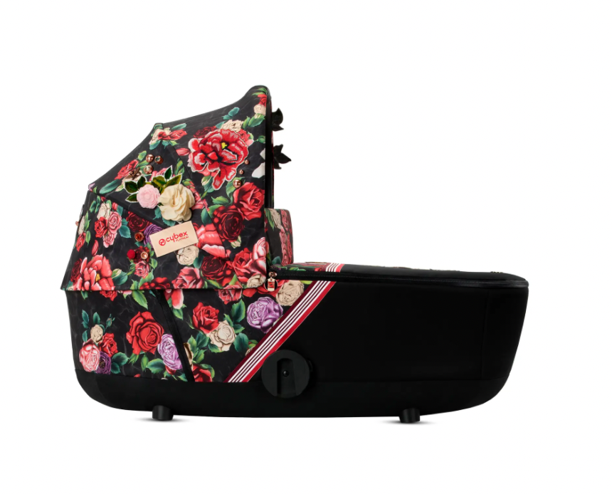 Cybex MIOS LUX Carry Cot, Black Spring Blossom