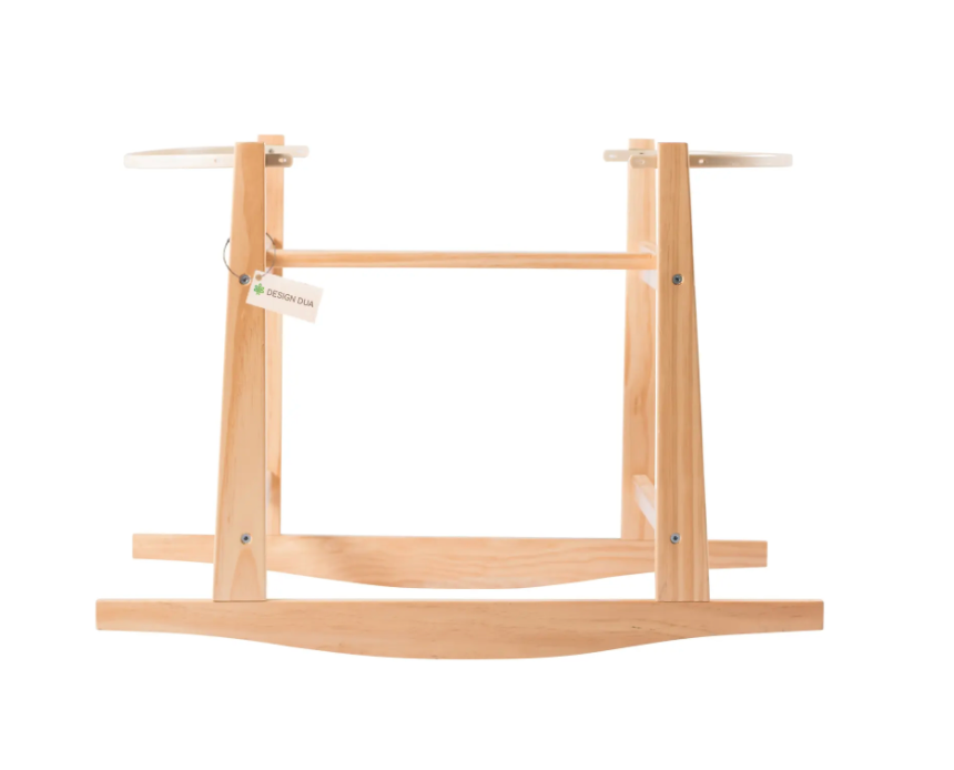 Design Dua Modern Rocking Bassinet Stand, Pine