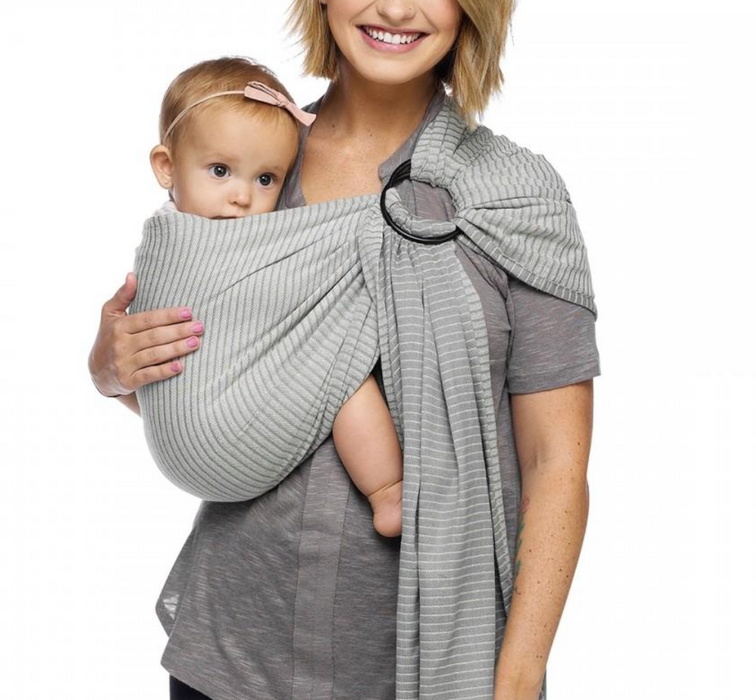 Moby Wrap Ring Sling, Silver Streak