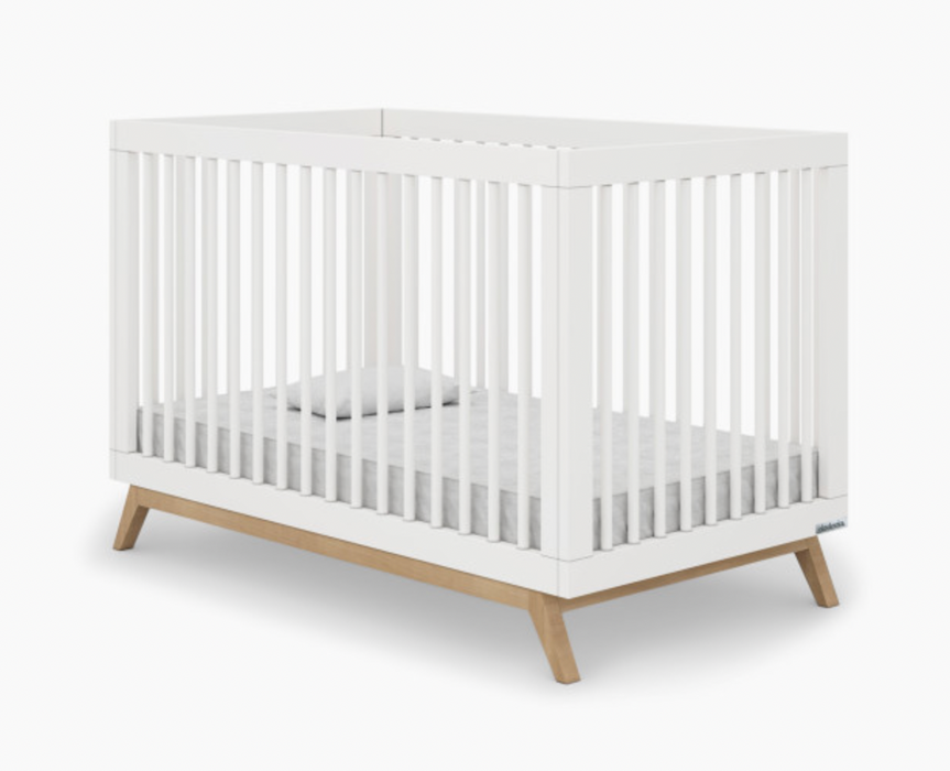 Dadada Soho 3-in-1 Convertible Crib, White/Natural