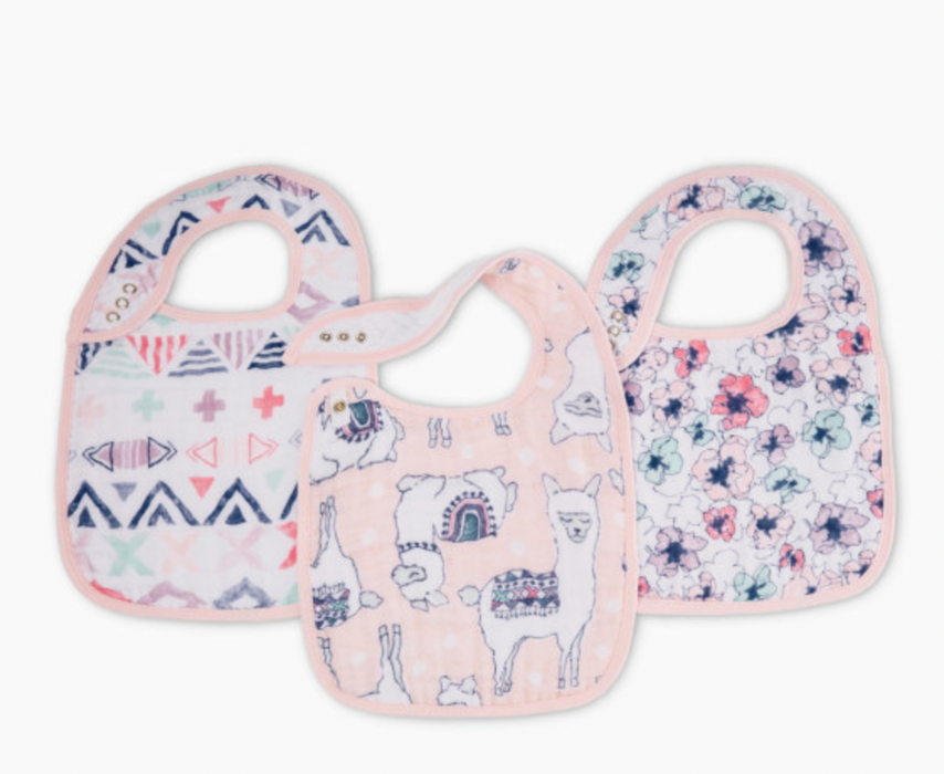 Aden + Anais Muslin Snap Bibs 3 Pack, Trail Blooms