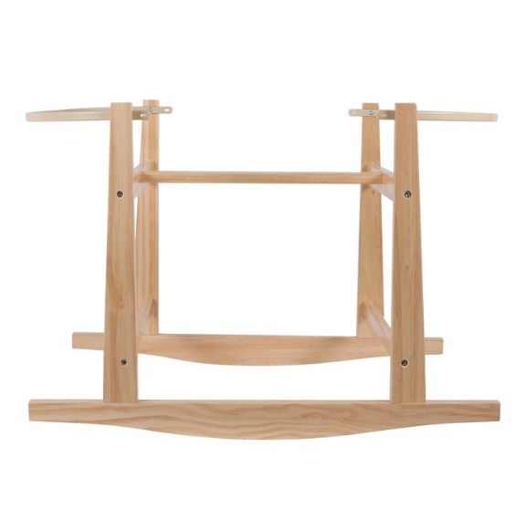 Design Dua Modern Rocking Bassinet Stand, Natural Pine