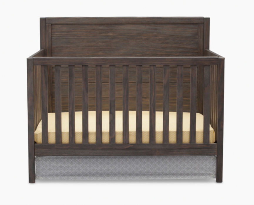 Delta Children Cambridge 4-in-1 Convertible Crib, Rustic Grey