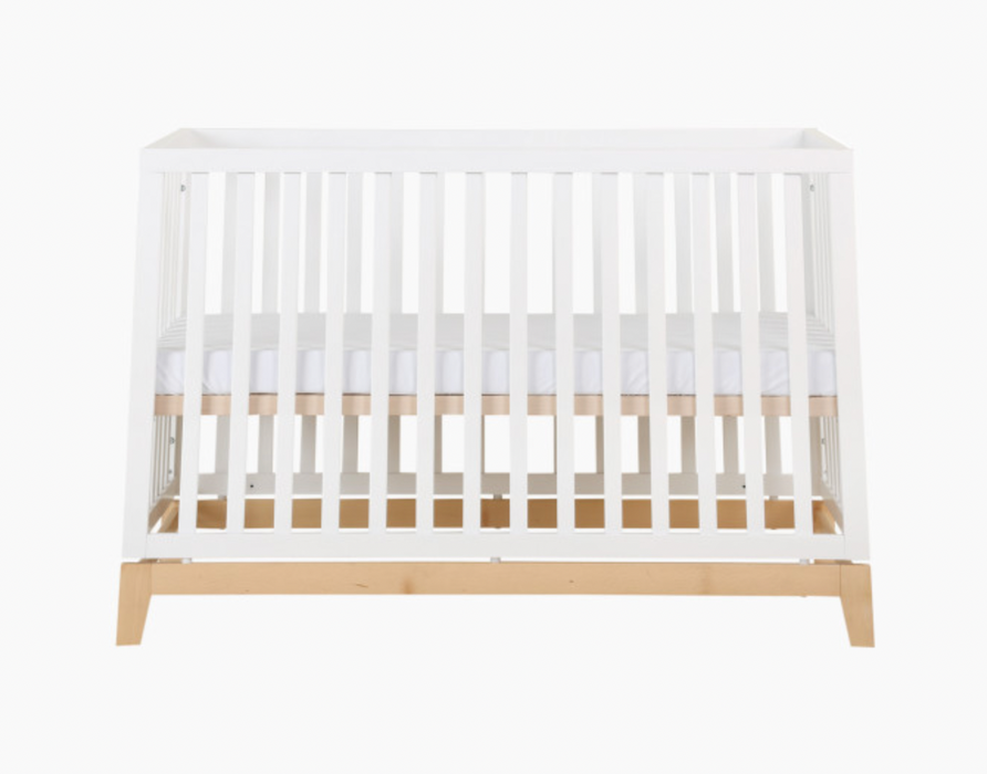 Dadada Chelsea 3-in-1 Convertible Crib, White/Natural