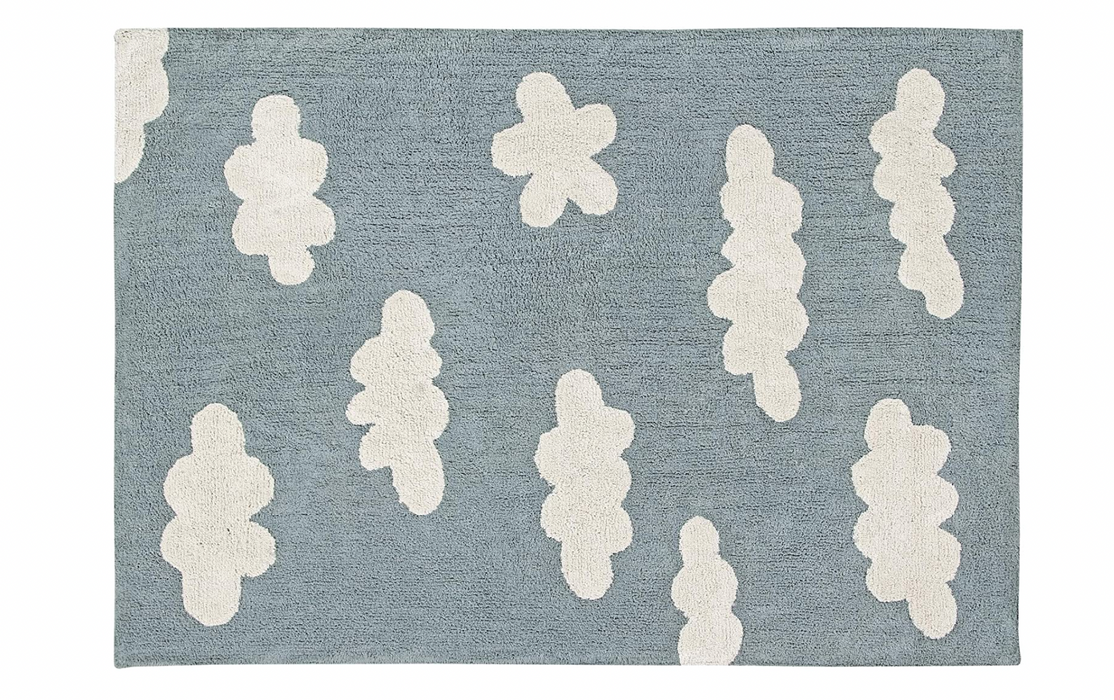 Shop Lorena Canals Washable Rug, Clouds, Vintage Blue, 4'x5'3" at GoodBuy Gear