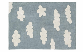 Shop Lorena Canals Washable Rug, Clouds, Vintage Blue, 4'x5'3" at GoodBuy Gear