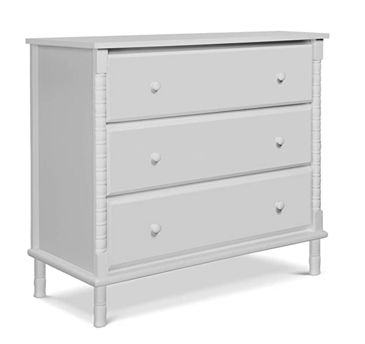 DaVinci Jenny Lind Spindle 3-Drawer Dresser, Fog Grey