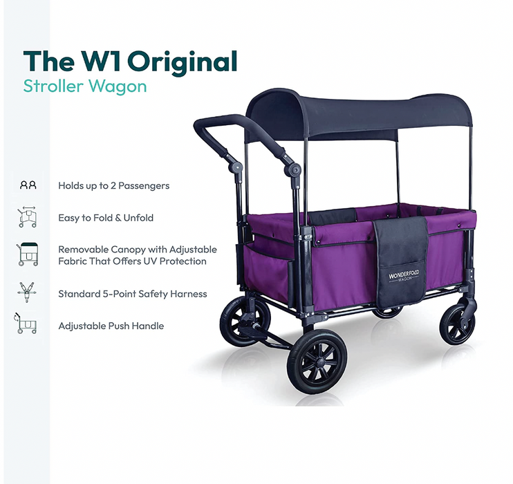 Wonderfold W1 Original Stroller Wagon, 2021, Smoky Gray