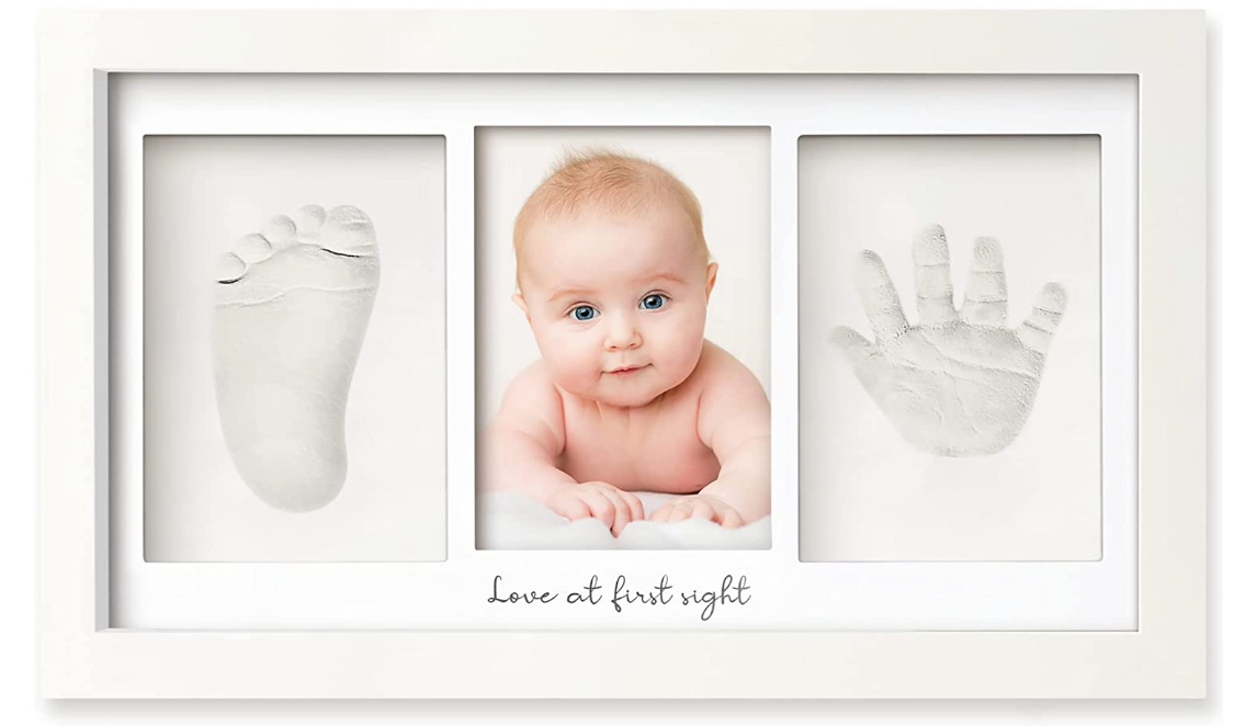 KeaBabies Baby Clay Handprint & Footprint Kit, Alpine White