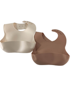 Shop AEIOU Bib 2-Pack, Clay/Oat Milk at GoodBuy Gear