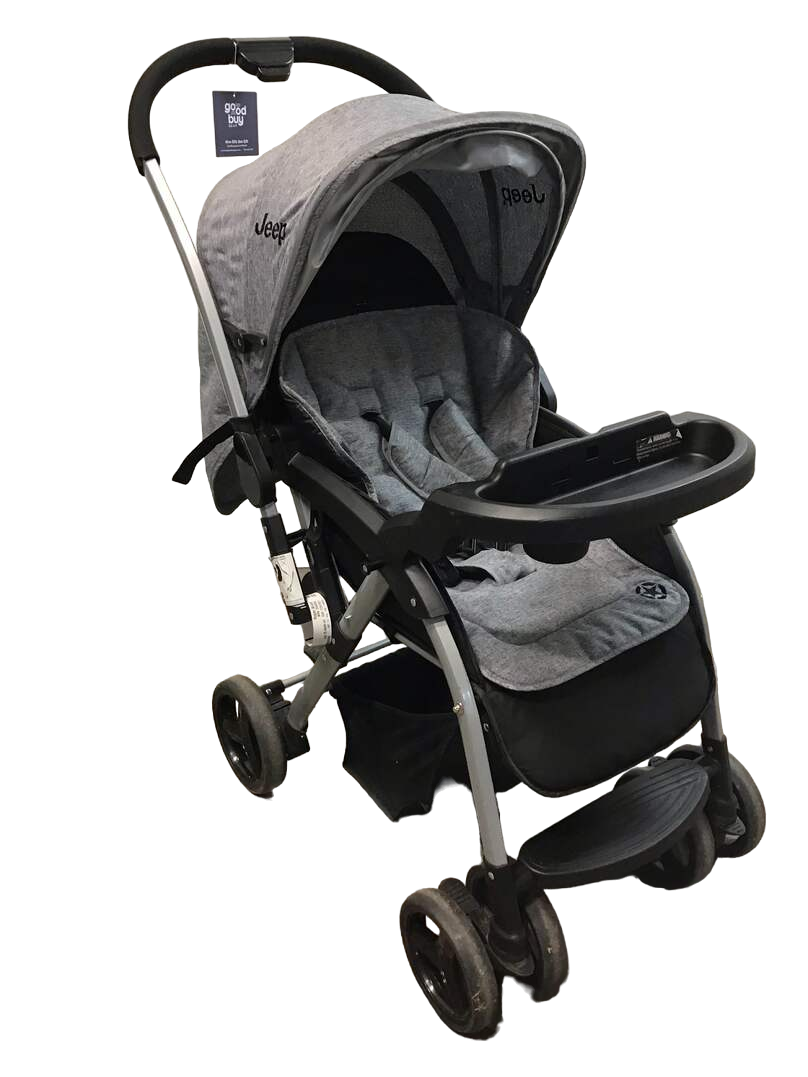 Delta Children Jeep TurboGlyde Reversible Handle Stroller, 2021, Grey