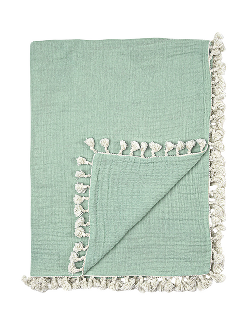 Shop Crane Baby 6 Layer Muslin Blanket, Evergreen at GoodBuy Gear