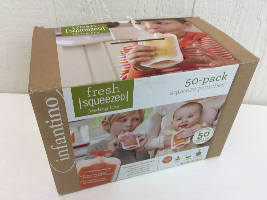 used Infantino Squeeze Pouches, 4-Fl Oz, 50 count