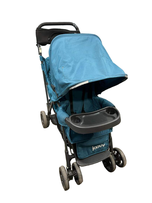 used Joovy Caboose Graphite Stand-On Tandem Stroller, 2016, Turquoise