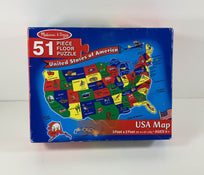 used Melissa & Doug Floor Puzzle, USA Map