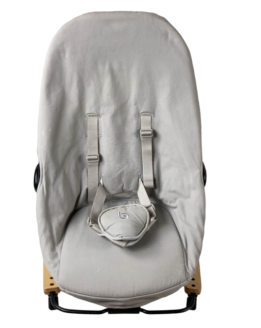 used Bloom Coco Go 3-in-1 Bouncer, Natural Wood, Frost Grey Organic