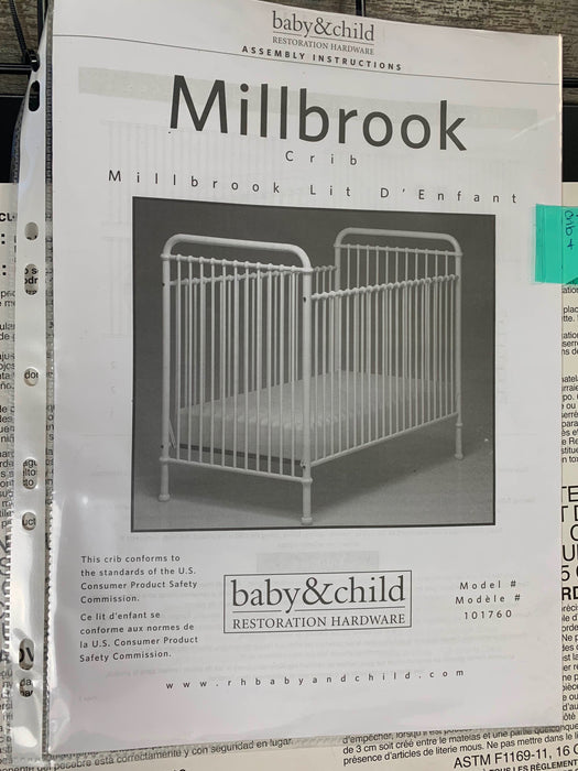 secondhand Restoration Hardware Millbrook Iron Crib