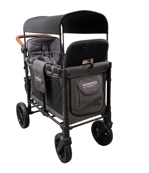 used Wonderfold W2 Luxe Multifunctional Double Stroller Wagon, 2023, Charcoal Gray