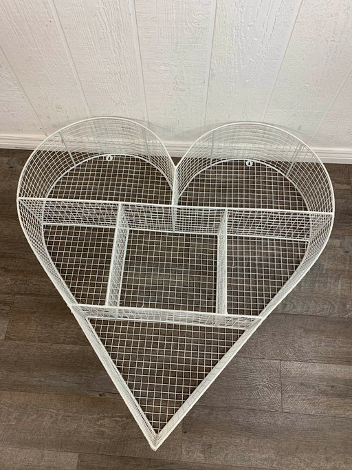 secondhand Restoration Hardware Baby & Child Industrial Wire Cubby Heart Shelf