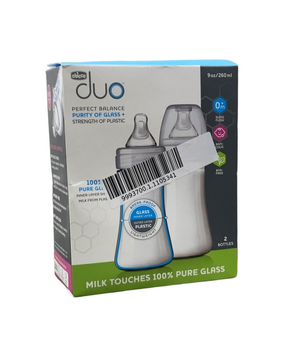 used Chicco Duo 9 Oz. 2 Pack Hybrid Baby Bottles