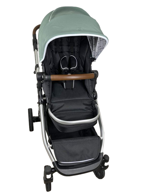 used Mockingbird Single to Double Stroller, 2023, Silver with Penny Leather, Windowpane, Sage