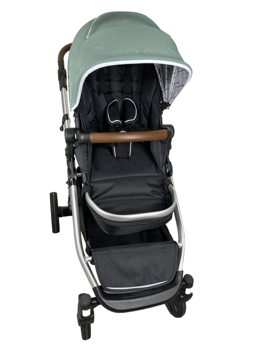 used Mockingbird Single to Double Stroller, 2023, Silver with Penny Leather, Windowpane, Sage