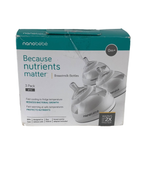 used Nanobébé Breastmilk Baby Bottles 3-Pack, Grey