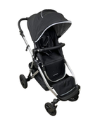 used Mockingbird Single to Double Stroller, 2022, Silver with Black Leather, Watercolor Drops, Black