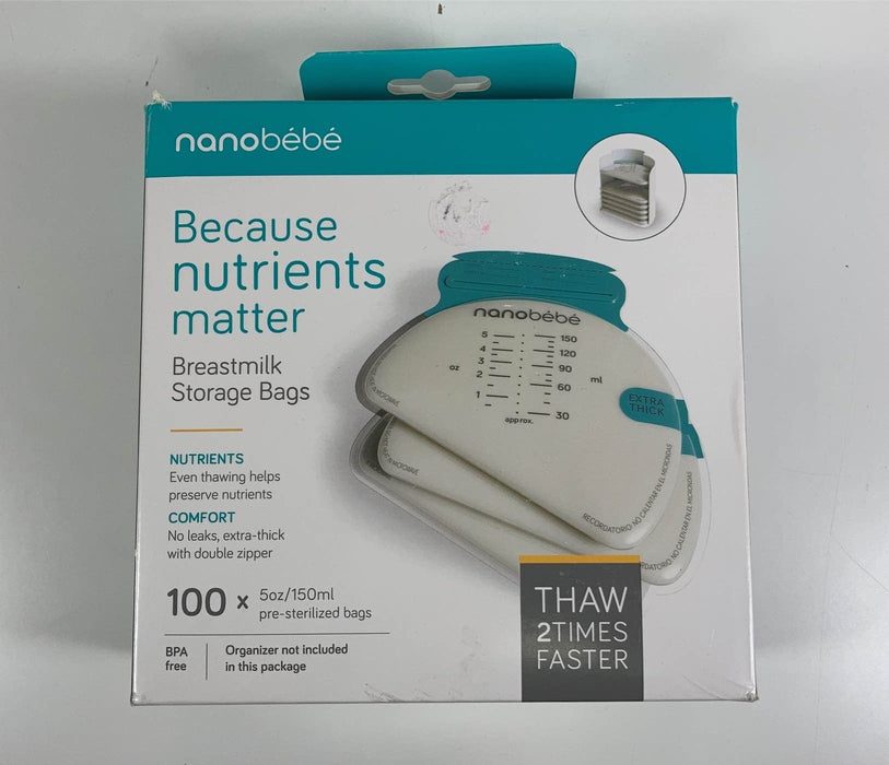 used Nanobébé Breastmilk Storage Bags 100-Pack