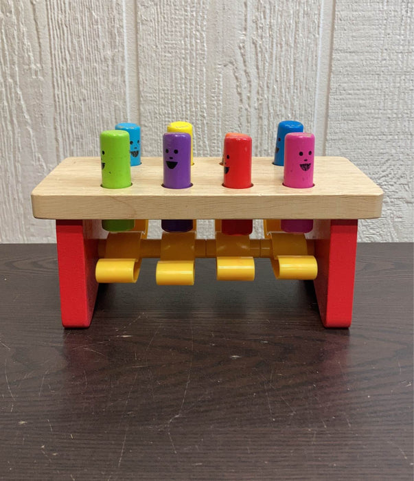 secondhand Melissa & Doug Deluxe Pounding Bench Wooden Toy