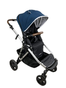 used Mockingbird Single to Double Stroller, 2023, Silver with Penny Leather, Windowpane, Sea