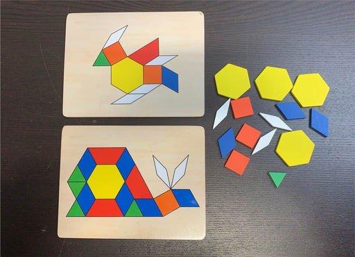 secondhand Melissa & Doug Pattern Blocks And Boards