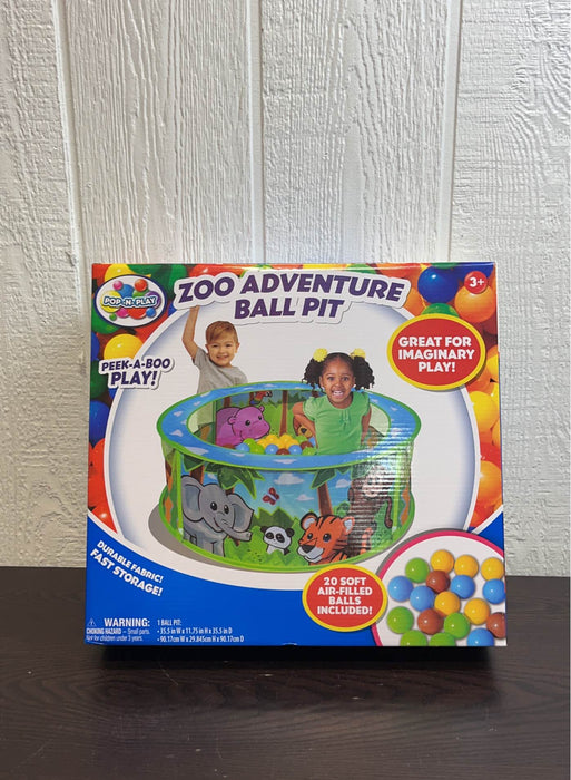 used Sunny Days Pop-N-Play Zoo Adventure Ball Pit