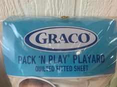 secondhand Graco Quilted Pack N Play Playard Sheet, Cream