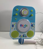 secondhand The Singing Machine Kids Mood LED Glowing Bluetooth Sing Along Speaker, Blue