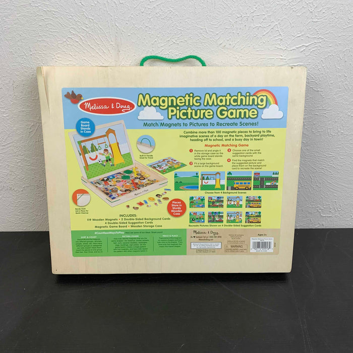 used Melissa & Doug Wooden Magnetic Matching Picture Game