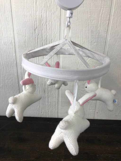 used Pottery Barn Kids Crib Mobile, Knit Bunny